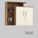 Ver imagem 4 de Armário Multiuso Londres 2 Portas com Chaves Prateleiras e Nichos-amendola-off White-edecasamoveis