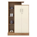 Ver imagem 6 de Armário Multiuso Londres 2 Portas com Chaves Prateleiras e Nichos-amendola-off White-edecasamoveis