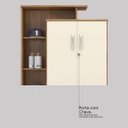 Ver imagem 5 de Armário Multiuso Londres 2 Portas com Chaves Prateleiras e Nichos-amendola-off White-edecasamoveis