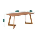 Ver imagem 3 de Mesa para Sala de Jantar 180cm sem Vidro Caju Marrom/Cinamomo