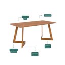 Ver imagem 4 de Mesa para Sala de Jantar 180cm sem Vidro Caju Marrom/Cinamomo