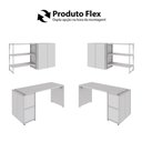 Ver mais imagens de Escrivaninha 1,5m C/ Balcão Lateral Armário Aéreo e Nicho F5 Cor:cinza