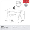 Ver imagem 3 de Mesa de Escritório 135cm Tc225 Dalla Costa