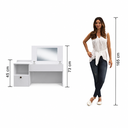 Ver imagem 7 de Penteadeira Camarim Suspensa 90cm com Espelho 1 Gaveta 4 Nichos MU111 Branco - Decibal