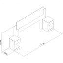 Ver imagem 3 de Cabeceira Casal com 2 Mesas de Apoio Dormitórios Decibal