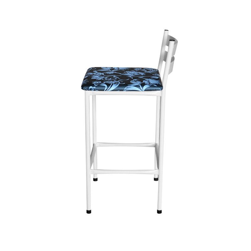 Conjunto 2 Banquetas Americana Formato Ergonômico Epoxi Branca para Cozinha com Assento Customizado: - 3