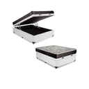 Ver imagem 4 de Cama Box Baú Casal Conforto Sintético Branco + Colchão Casal Conforto Espuma D33 17x138x188
