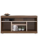 Ver imagem 4 de Rack Bancada para Tv até 55" 136cm Nogueira Real/off White