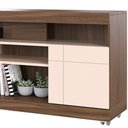 Ver imagem 3 de Rack Bancada para Tv até 55" 136cm Nogueira Real/off White