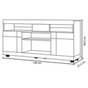 Ver imagem 2 de Rack Bancada para Tv até 55" 136cm Nogueira Real/off White