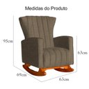 Ver imagem 7 de Kit Poltrona Balanço Melinda e Puff Jade Linho
