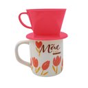 Ver imagem 3 de Caneca para Café ou Chá com Coador Amor Perfeito de Mãe