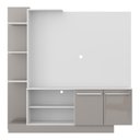 Ver imagem 3 de Estante Com Suporte Tv 55'' Denver Multimóveis V3069 Branca/Lacca Fumê Branco/Lacca Fumê
