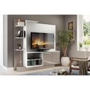 Ver imagem 2 de Estante Com Suporte Tv 55'' Denver Multimóveis V3069 Branca/Lacca Fumê Branco/Lacca Fumê