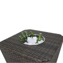 Ver imagem 3 de Mesa Grécia em Alumínio com Balde P- Bebidas Trama Original Pedra Ferro