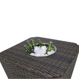 Mesa Grécia em Alumínio com Balde P- Bebidas Trama Original Pedra Ferro - 3