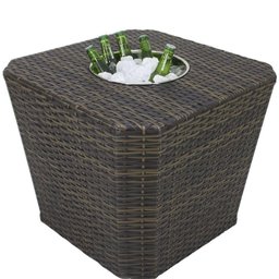 Mesa Grécia em Alumínio com Balde P- Bebidas Trama Original Pedra Ferro - 1