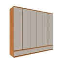 Ver imagem 2 de Guarda-Roupa Casal 100% MDF com 6 Portas e 9 Gavetas Casuá Cinamomo Off-White