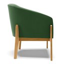 Ver imagem 4 de Kit 02 Poltronas Stella Suede Verde Base Madeira Castanho - D’Rossi