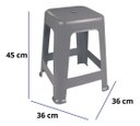 Ver imagem 6 de Banqueta Plástica Bela Vista Suporta até 120 Kg Mor 04 Und