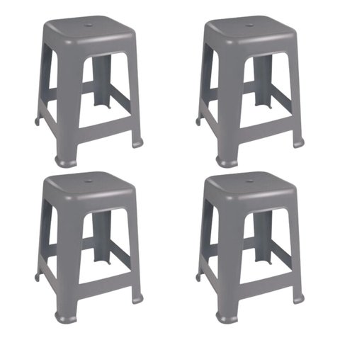 Banqueta Plástica Bela Vista Suporta até 120 Kg Mor 04 Und