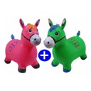 Ver imagem 1 de KIT 2 Cavalinho Musical Infantil com Led Rosa e Verde