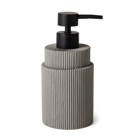 Porta Sabonete Liquido em Cimento Cinza 16cm 16841 Mart