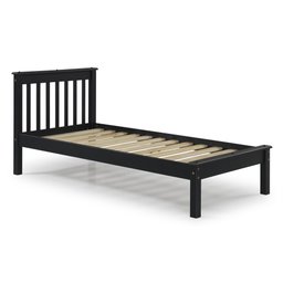 Cama Solteiro Inglesa em Madeira Maciça Mv Outlet Preto - 2