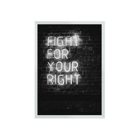 Fight For Your Right:Branca/42 x 29.7 cm