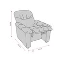 Ver imagem 7 de Poltrona Retrátil e Reclinável 83cm Tecido Suede Multimóveis Cr45262