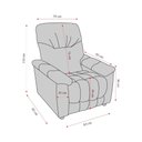 Ver imagem 4 de Poltrona Retrátil e Reclinável 83cm Tecido Suede Multimóveis Cr45262
