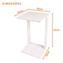 Ver imagem 3 de Mesa de Apoio Sofa Quadrada 36x36cm Decoração Cabeceira