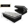 Cama Box Baú Solteiro Premium 078x188 + Colchão de Molas Black 22cm - Sued Preto - 4