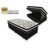 Cama Box Baú Solteiro Premium 078x188 + Colchão de Molas Black 22cm - Sued Preto - 5