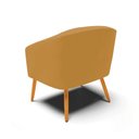 Ver mais imagens de Poltrona Sala Decorativa Kit 2 Stella Pé Palito Castanho Veludo Mostarda D03 - D’Rossi