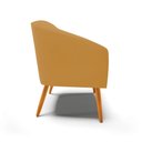 Ver imagem 7 de Poltrona Sala Decorativa Kit 2 Stella Pé Palito Castanho Veludo Mostarda D03 - D’Rossi