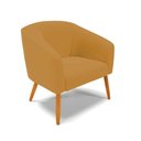 Ver imagem 6 de Poltrona Sala Decorativa Kit 2 Stella Pé Palito Castanho Veludo Mostarda D03 - D’Rossi