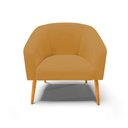 Ver imagem 5 de Poltrona Sala Decorativa Kit 2 Stella Pé Palito Castanho Veludo Mostarda D03 - D’Rossi