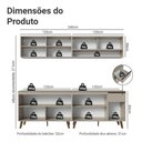 Ver imagem 3 de Armário de Cozinha Completa 240 Cm Nice Madesa 02 Crema