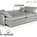 Ver imagem 4 de Sofá Retrátil e Reclinável 240cm Linho Milano