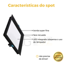 Ver imagem 4 de Kit 20 Painel Plafon Embutir Quadrado Recuado Led 12w Opus - Preto - Bco Neutro 4000k - 110v/220v