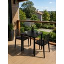 Ver imagem 5 de Mesa Quadrada 80x80 com 4 Cadeiras Gruvyer Preto em Polipropileno para Área Externa