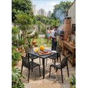 Ver imagem 4 de Mesa Quadrada 80x80 com 4 Cadeiras Gruvyer Preto em Polipropileno para Área Externa