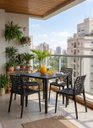 Ver imagem 2 de Mesa Quadrada 80x80 com 4 Cadeiras Gruvyer Preto em Polipropileno para Área Externa