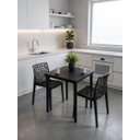 Ver imagem 3 de Mesa Quadrada 80x80 com 4 Cadeiras Gruvyer Preto em Polipropileno para Área Externa