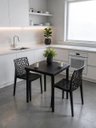 Ver imagem 3 de Mesa Quadrada 80x80 com 4 Cadeiras Gruvyer Preto em Polipropileno para Área Externa