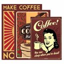 Ver imagem 3 de Kit 3 Quadro Decorativo Café Cafeteria Cozinha Vintage Retro 28x20cm