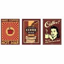 Ver imagem 2 de Kit 3 Quadro Decorativo Café Cafeteria Cozinha Vintage Retro 28x20cm