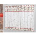 Ver imagem 2 de Cortina Fiorella para Quarto Branco Varão Simples 2 Metros - Bordados Ricardo 1823