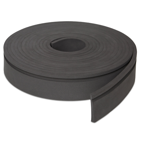 Eva Flexível 5cm Largura Rodapé Roda Meio 10 Mts Cinza Liso